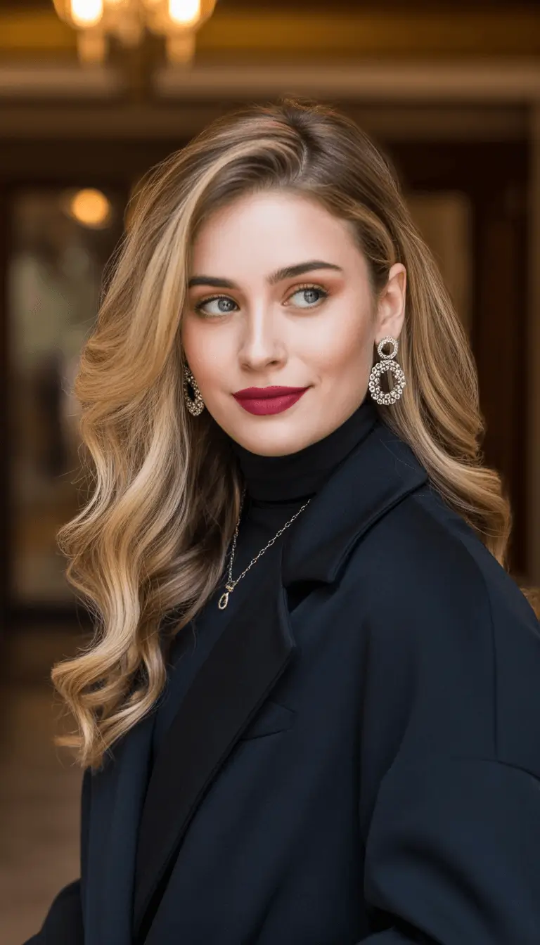 Winter 2025-2026 Hair Colors Ideas for Brunette Honey Light Brunette with Glamorous Volume