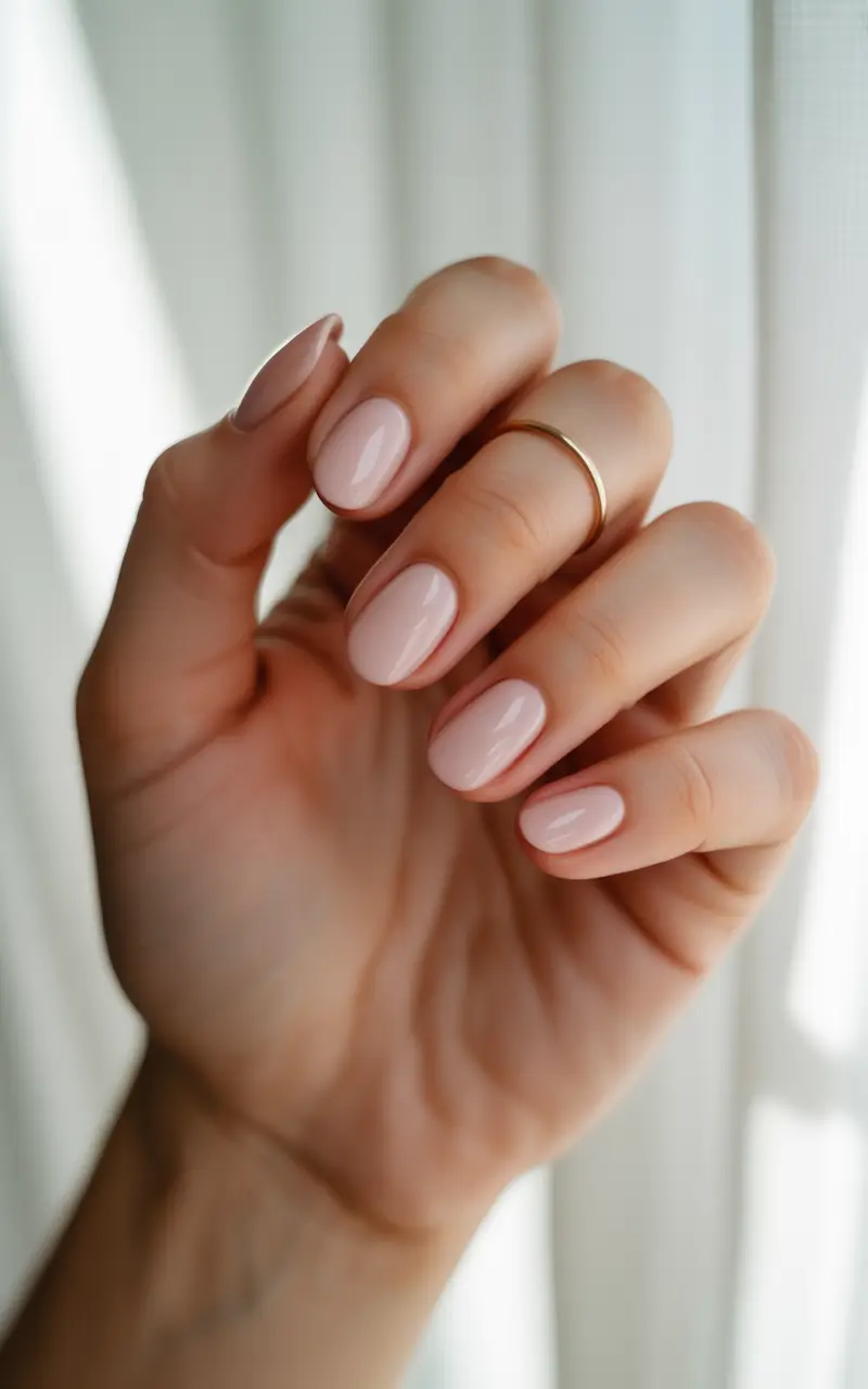 winter acrylic nails 2025-2026 warm nude gloss