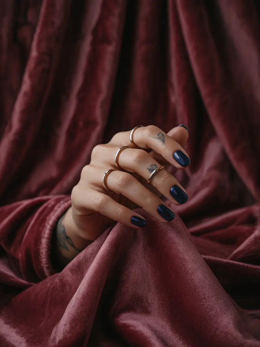 winter color nails Velvet Nightfall