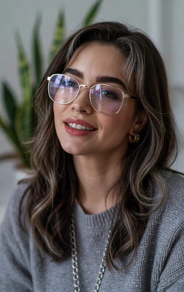 winter haircuts Soft Waves with Grey Undertones