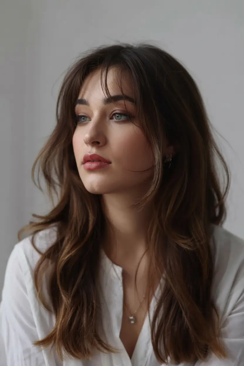 winter haircuts Natural Long Layers with Effortless Movement