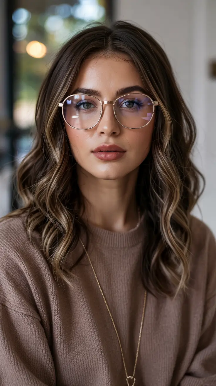 winter haircuts Cozy Waves with Subtle Dimension