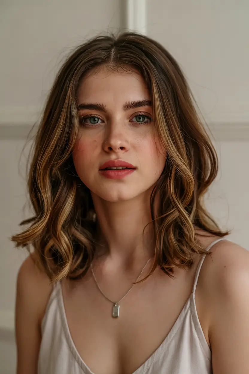 winter haircuts Romantic Waves with Bare Simplicity