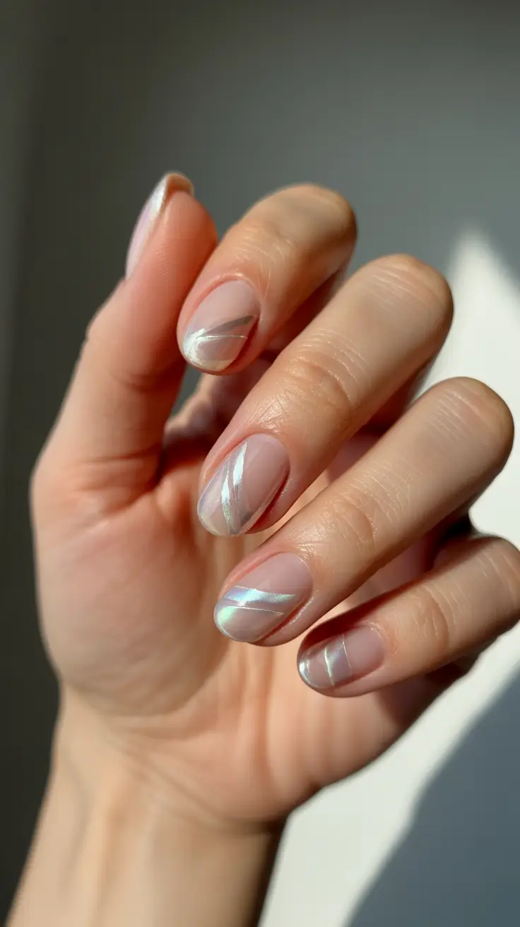 winter holiday nails 2025-2026 moonbeam sheen