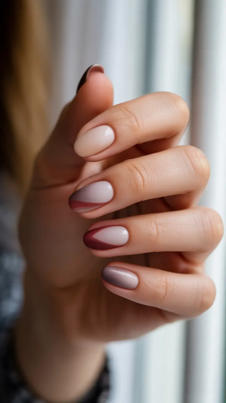 winter holiday nails 2025-2026 mulberry veil