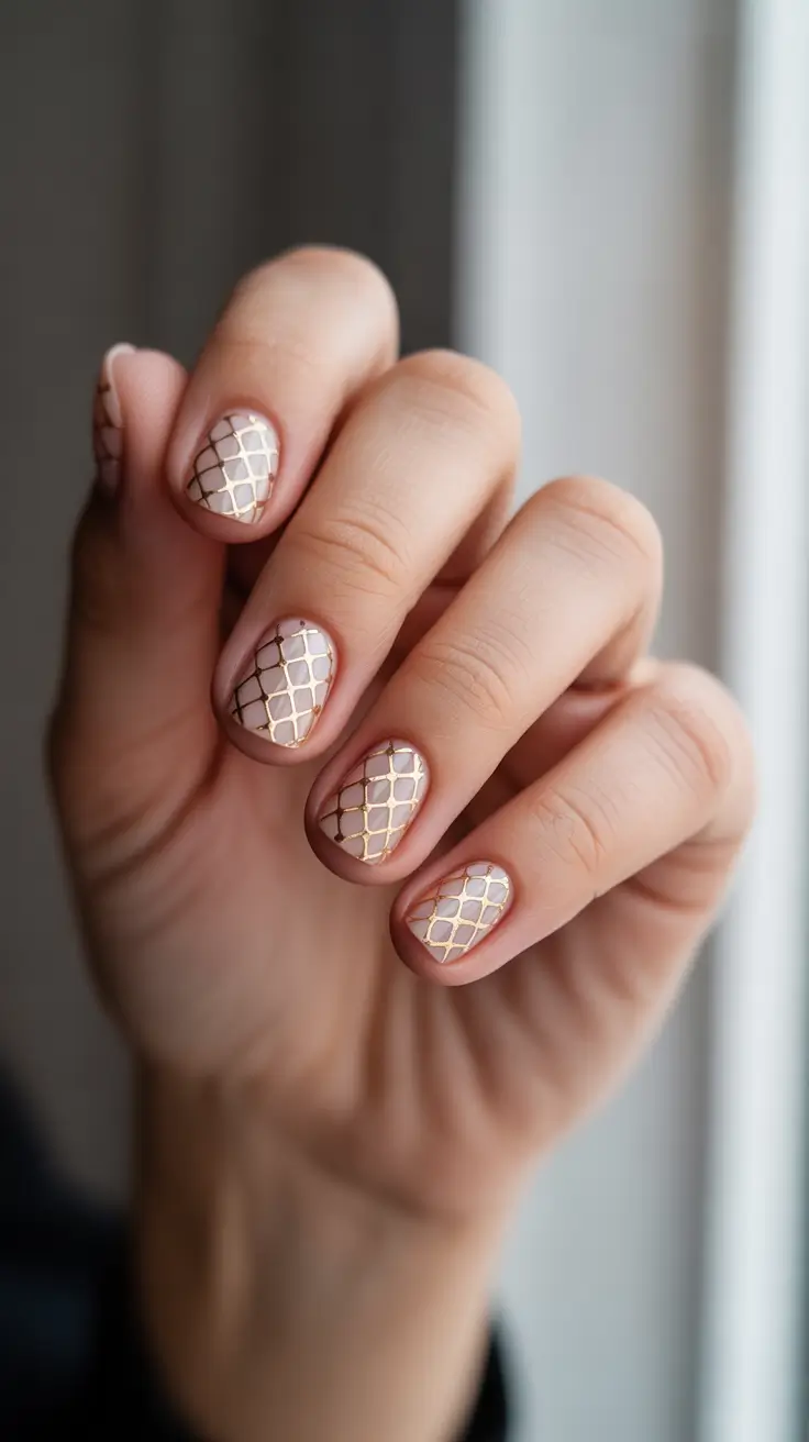 winter-nails-design-and-color-golden-mesh-elegance