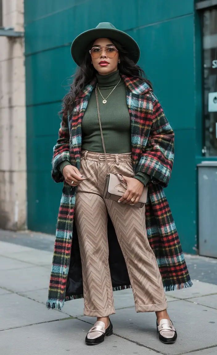winter outfits blackgirl Pattern Power Meets Classic Tailoring