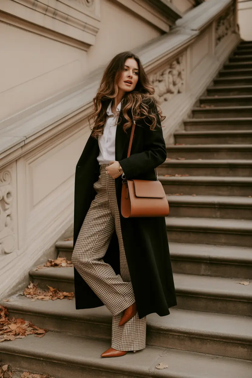 winter work outfits 2025 power suit with a cozy twist