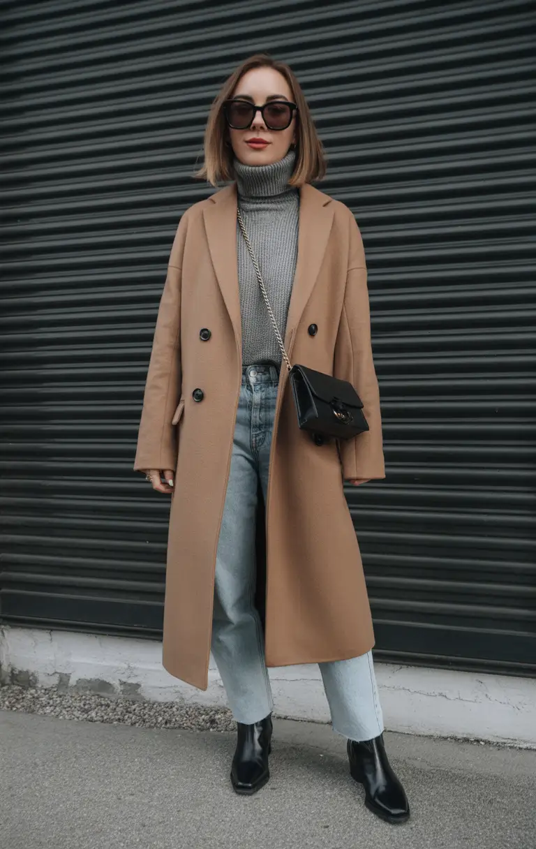 winter work outfits 2025 monochrome layers for effortless chic