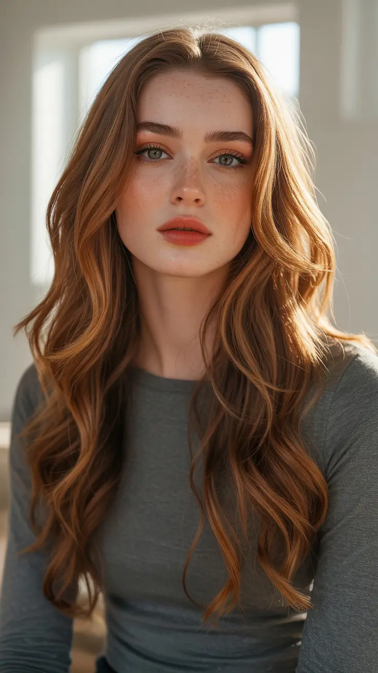 auburn hair color Medium Auburn Soft Volume Waves