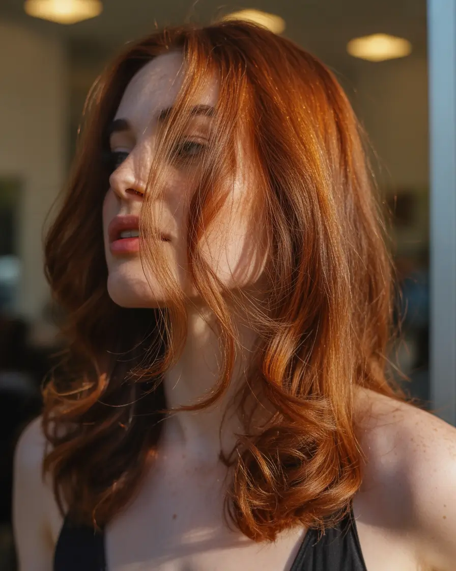auburn hair color Rich Copper Auburn Glow