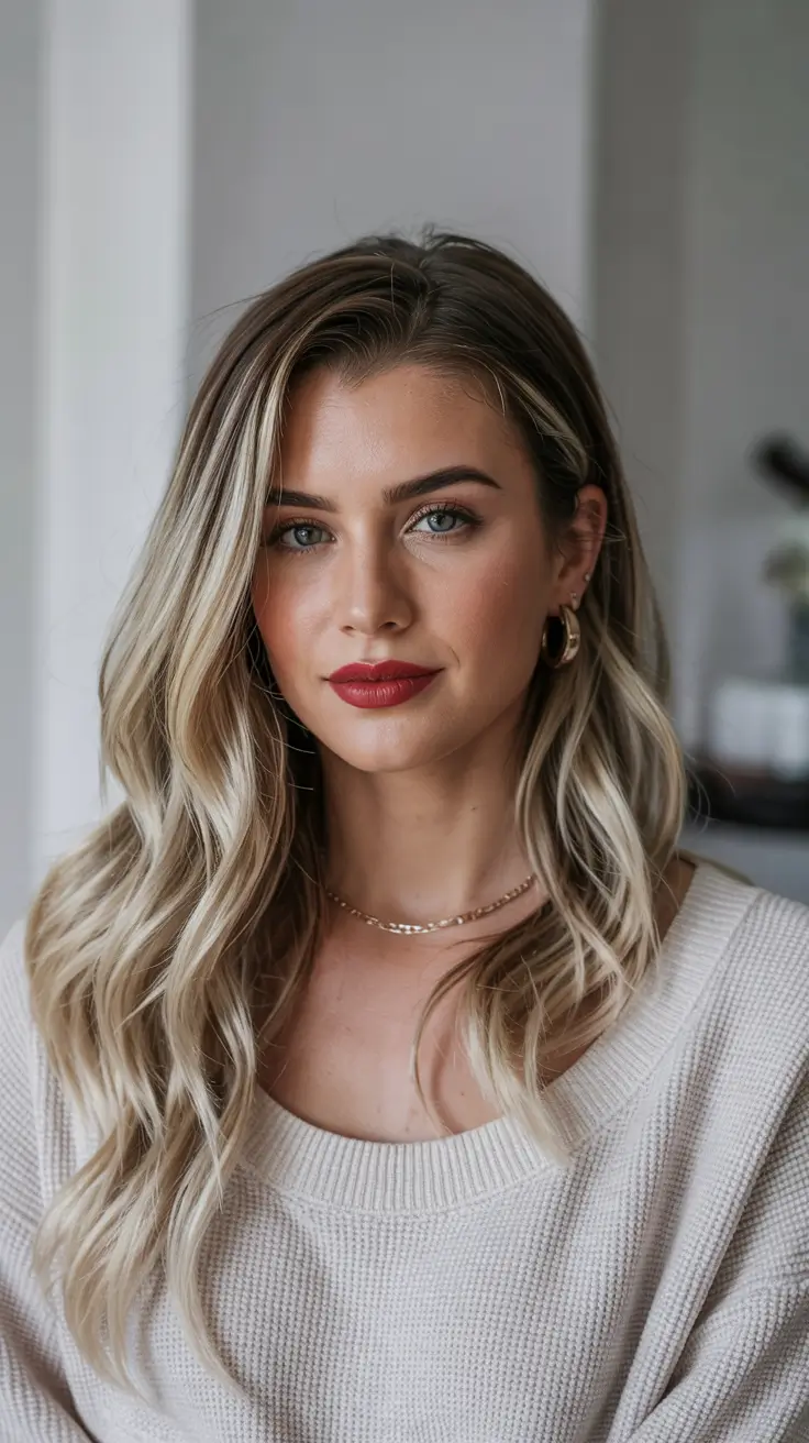 blonde hair color Cool Neutral Blonde With Airy Face Layers