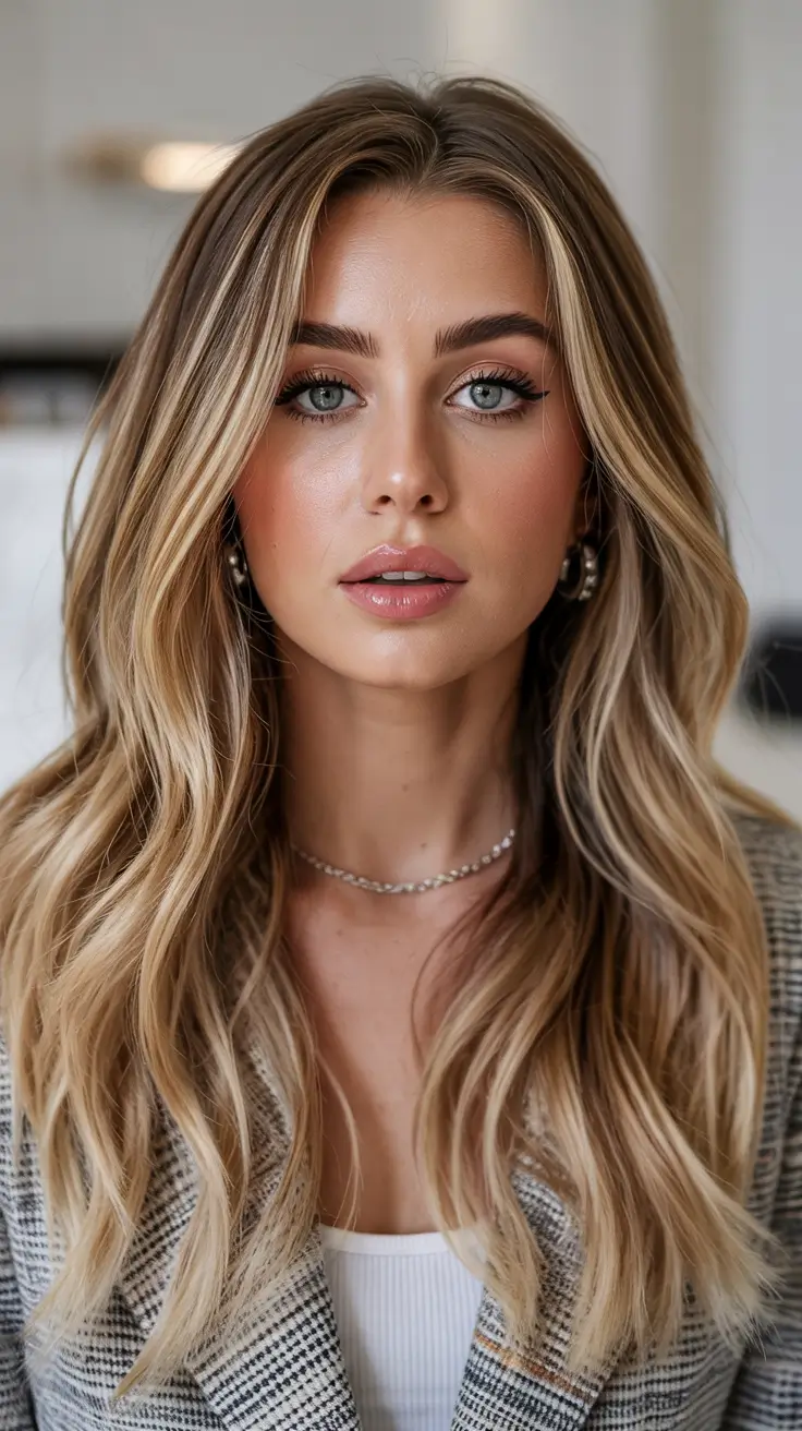 blonde hair color Deep Rooted Caramel Blonde With Framing Brightness