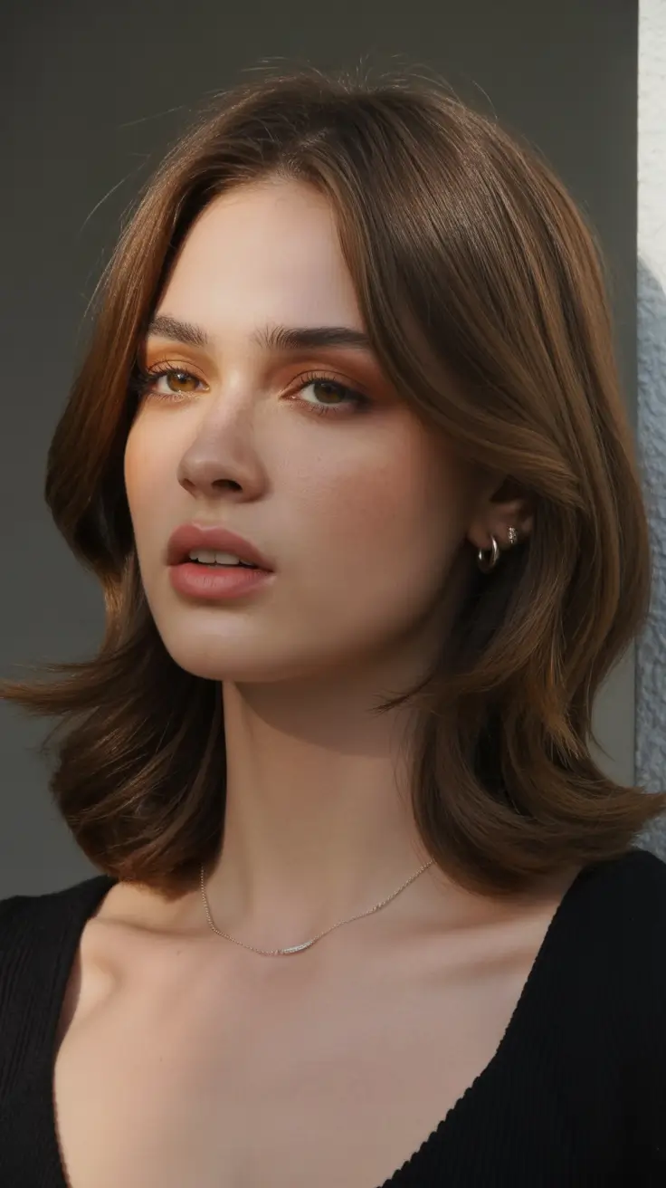 Brown hair colors Soft Medium Brunette With Velvet Neutral Depth