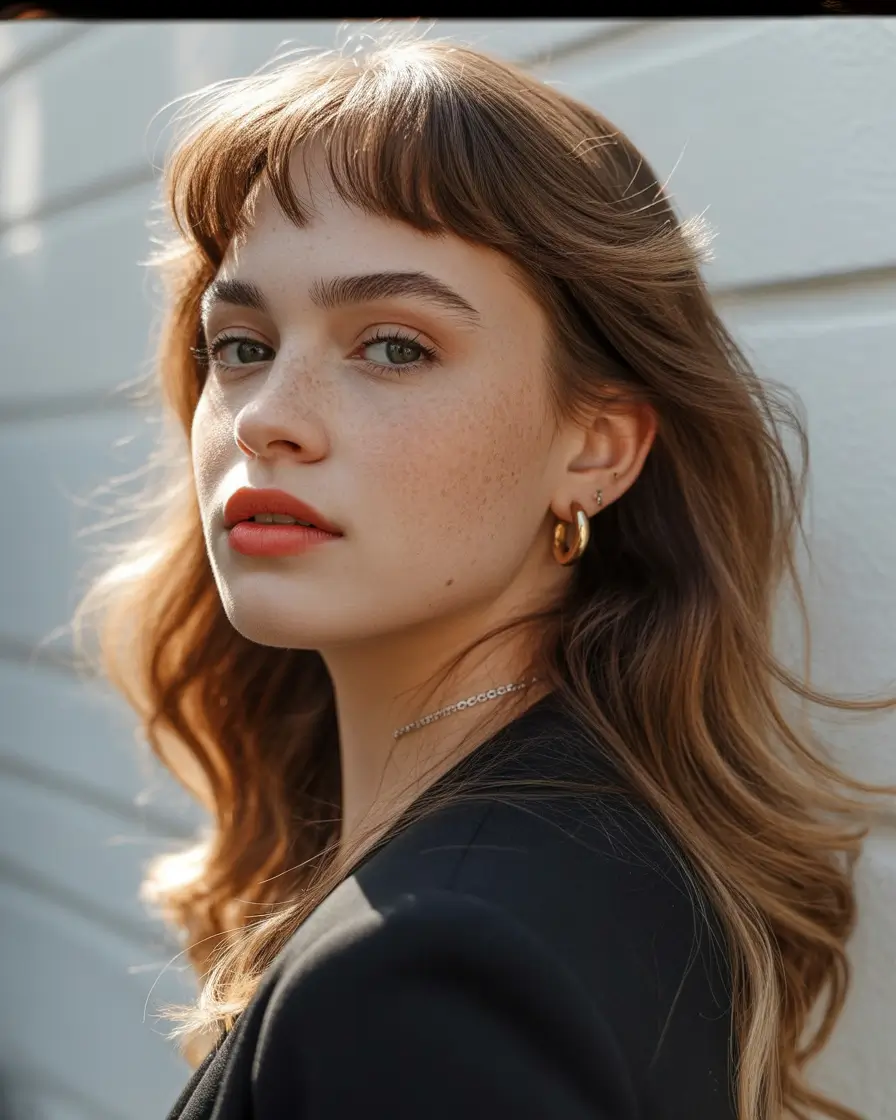 Brown hair colors Warm Teddy Bear Brunette With Soft Face Brightening