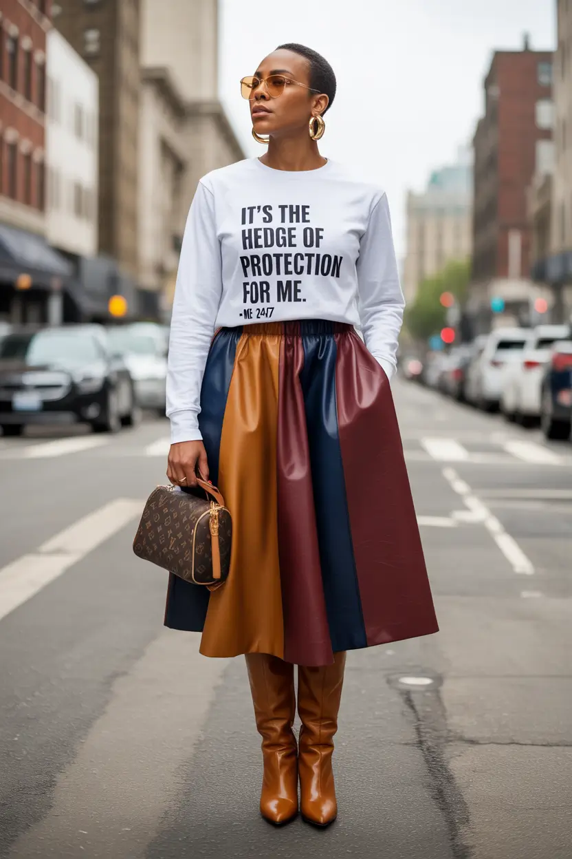 brunch outfits fall street luxe layers