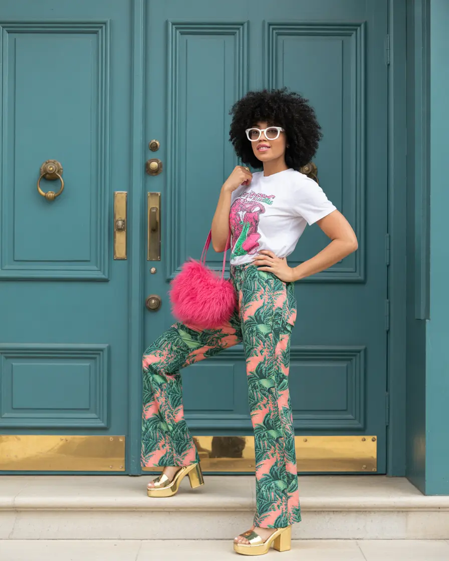 brunch outfits black women summer tropical play and pink power