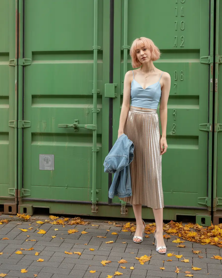 brunch outfits spring metallic mornings