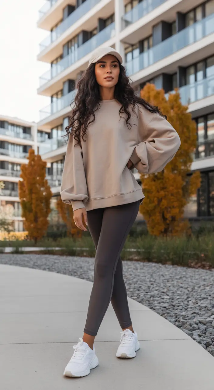 legging outfits Minimalist Cool in Charcoal Neutrals