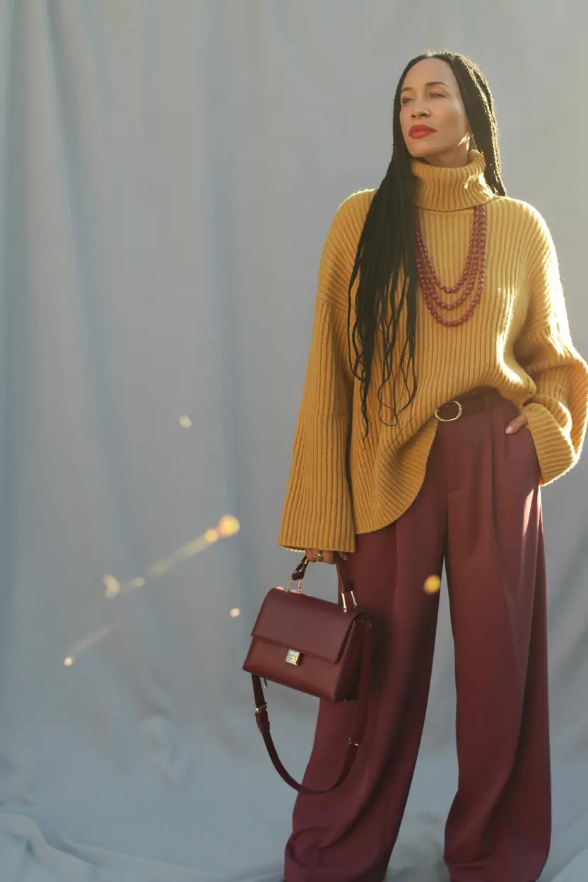 Outfits for Women Over 40 Warm Tones That Redefine Casual Elegance