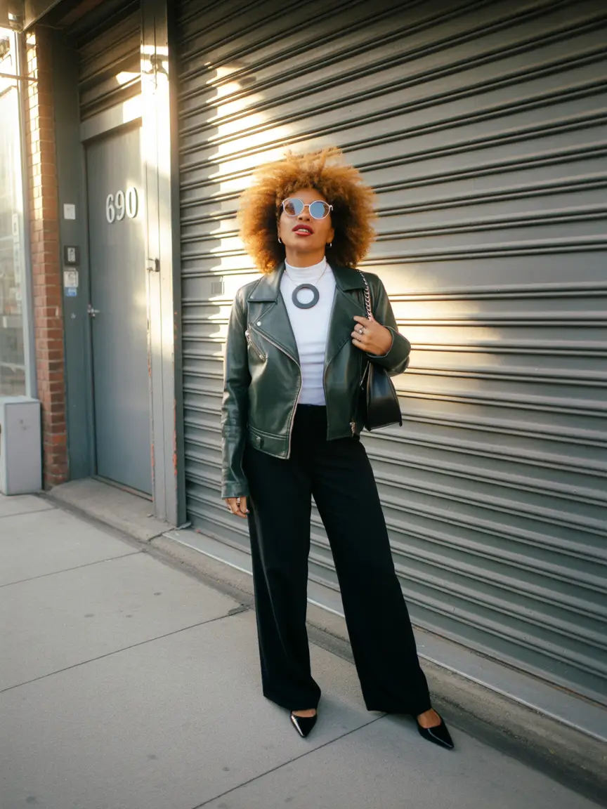 chic outfits for women over 40 in 2026 bold leather layers for confident evenings