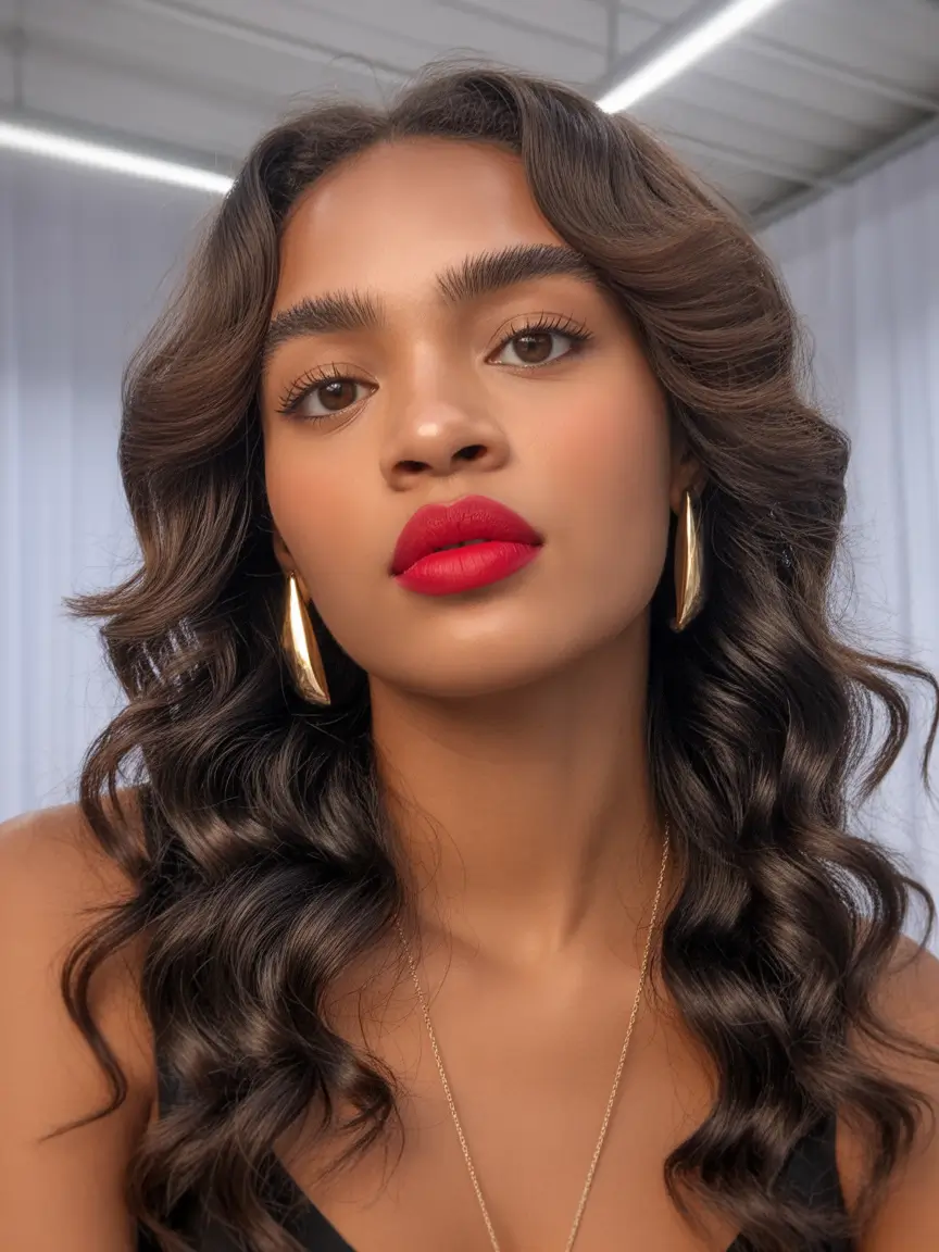 chocolate brown hair color Soft Hollywood Chocolate Waves