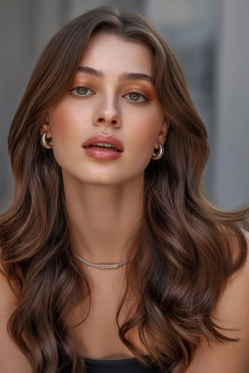 chocolate brown hair color Soft Neutral Chocolate With Warm Depth