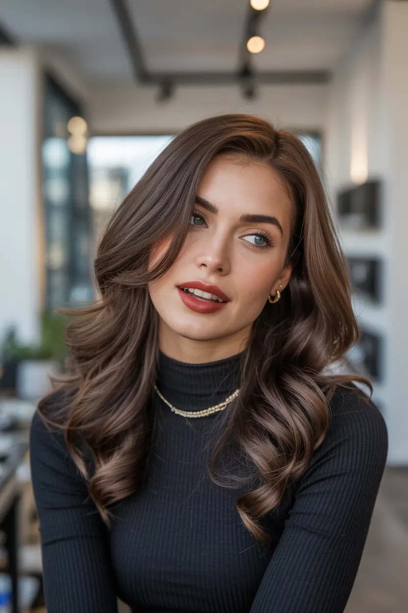 chocolate brown hair color Chocolate Swirl With Glossy Definition