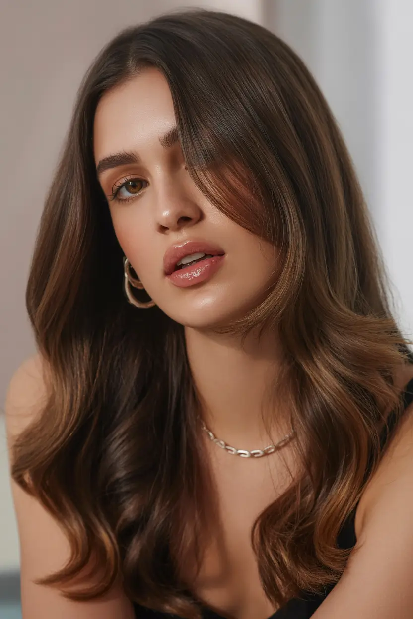 chocolate brown hair color Polished Straight Espresso Chocolate