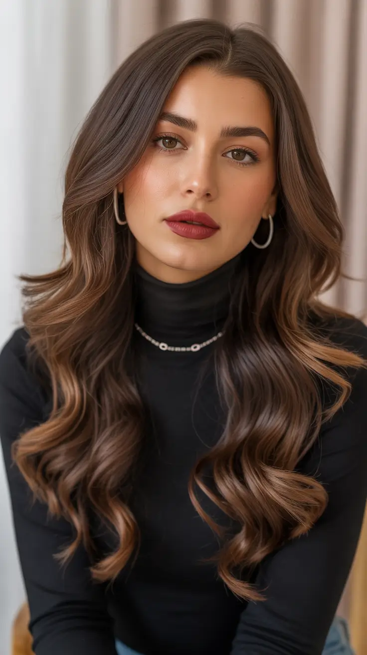 chocolate brown hair color Cascading Caramel Silk