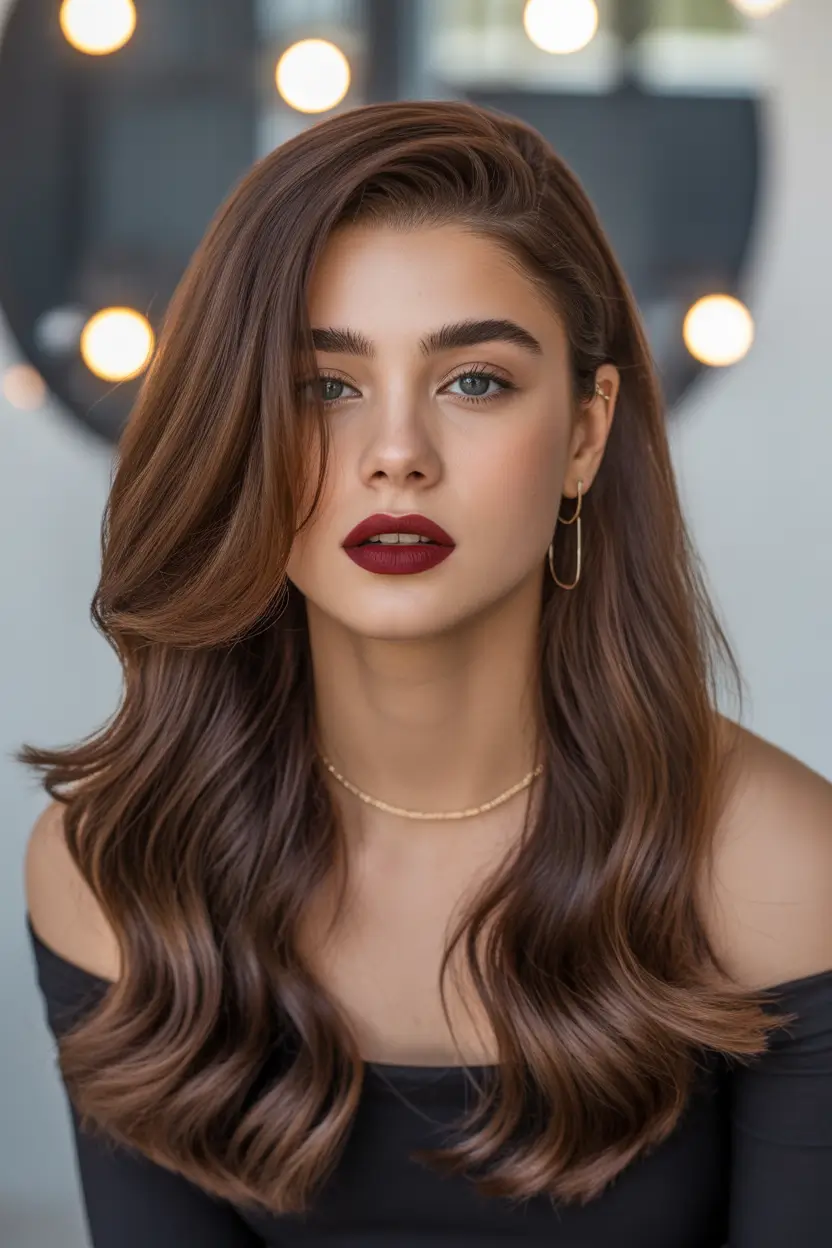 chocolate brown hair color Classic Silky Brunette Contour