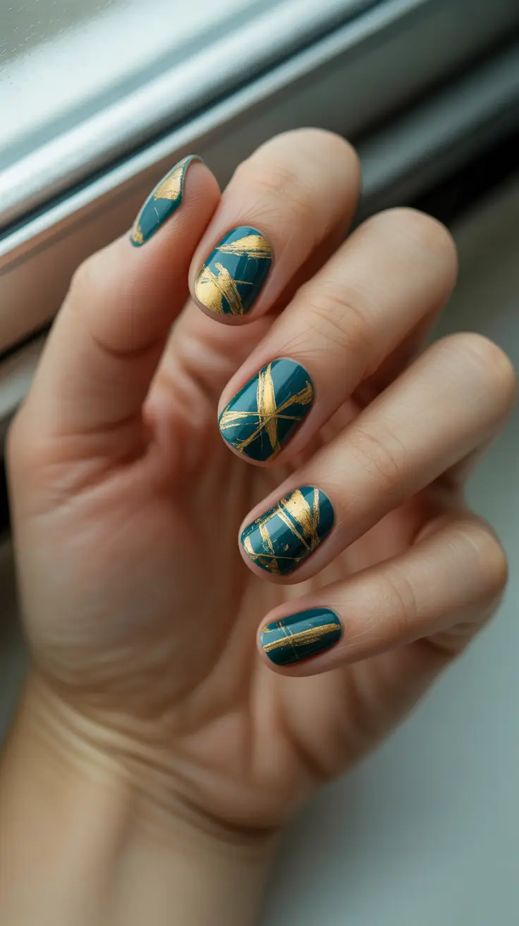 christmas-nail-colors-2025 emerald-ribbon-luxe