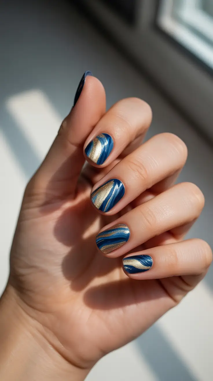 christmas-nail-colors-2025 midnight-blue-luxe