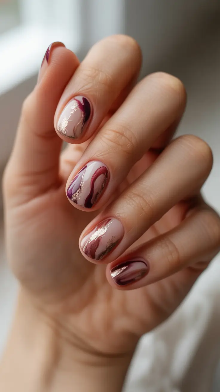 christmas-nail-colors-2025 mulled-wine-metallics