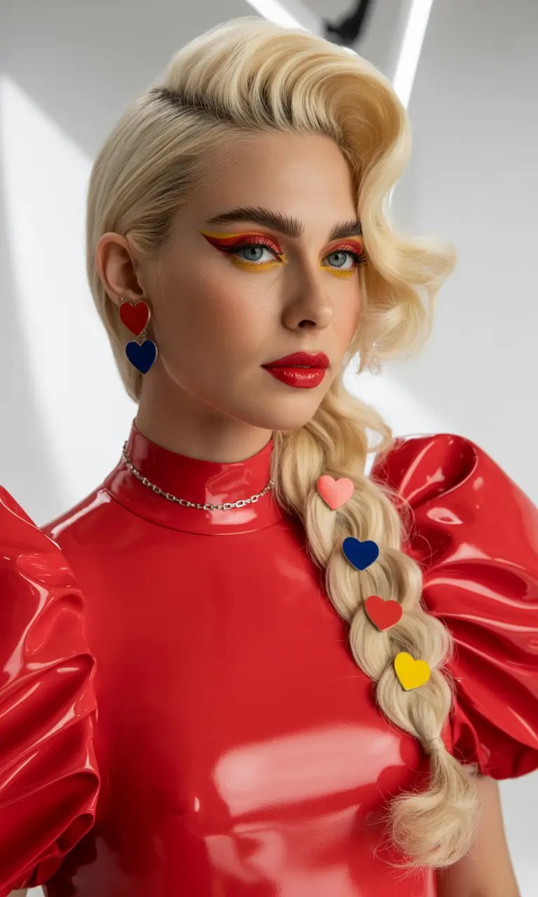 christmas party hairstyles trends 2025 Playful Hearts and Sculpted Glam