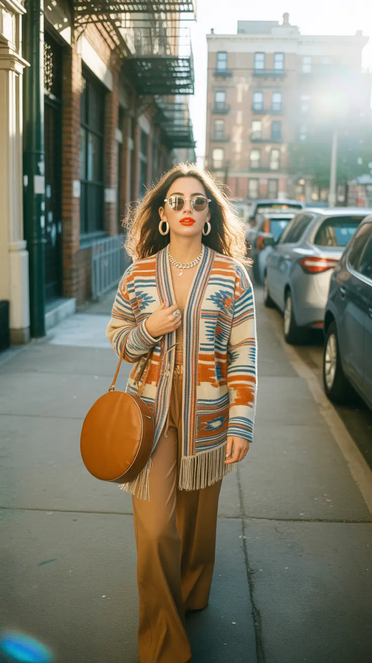 travel outfits 2026 Warm tones for charming city strolls