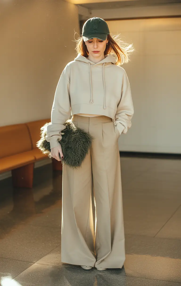 travel outfits 2026 Neutral toned comfort for airport mornings