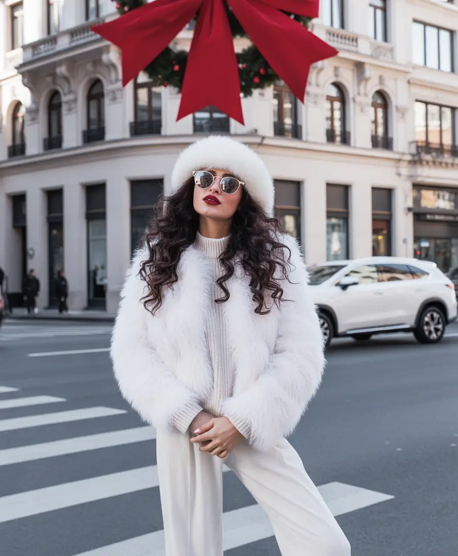 Cozy outfits to Wear in December 2025 White Holiday Radiance