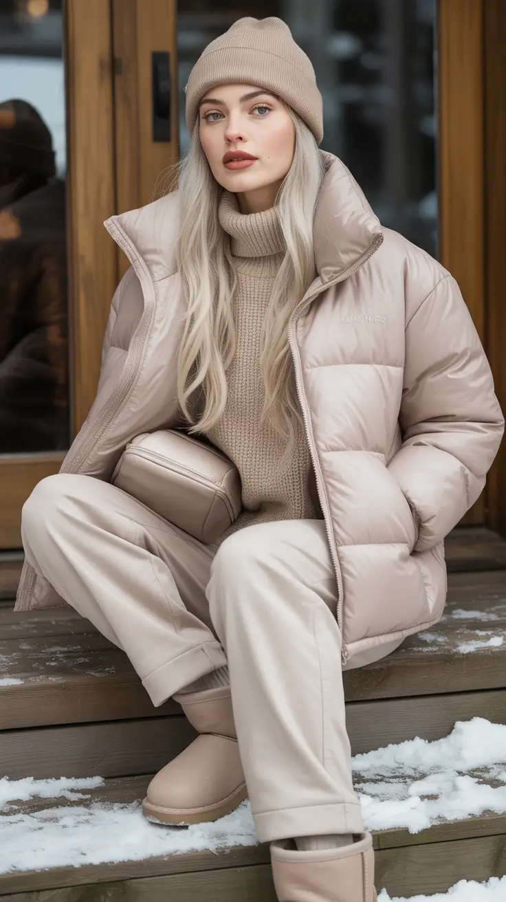 Cozy outfits to Wear in December 2025 Monochrome Winter Glow