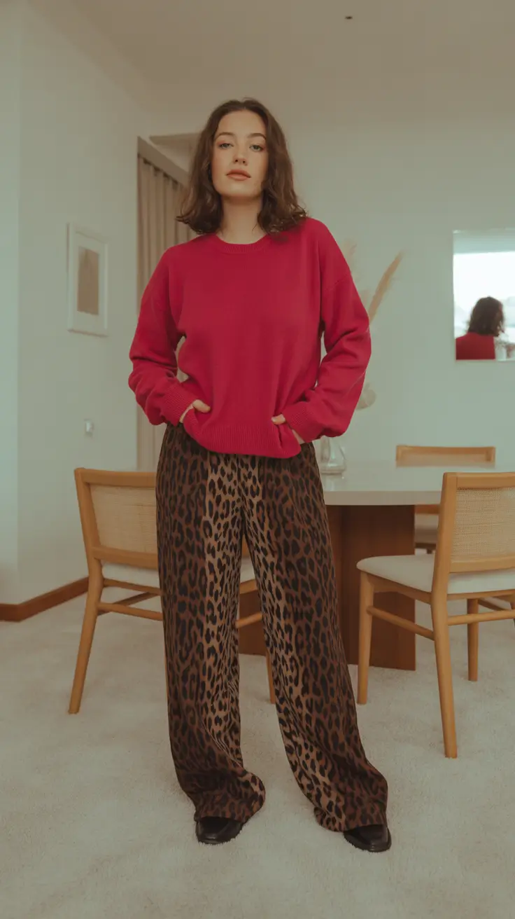 sweater outfits 2026 Fierce and Feminine Contrast