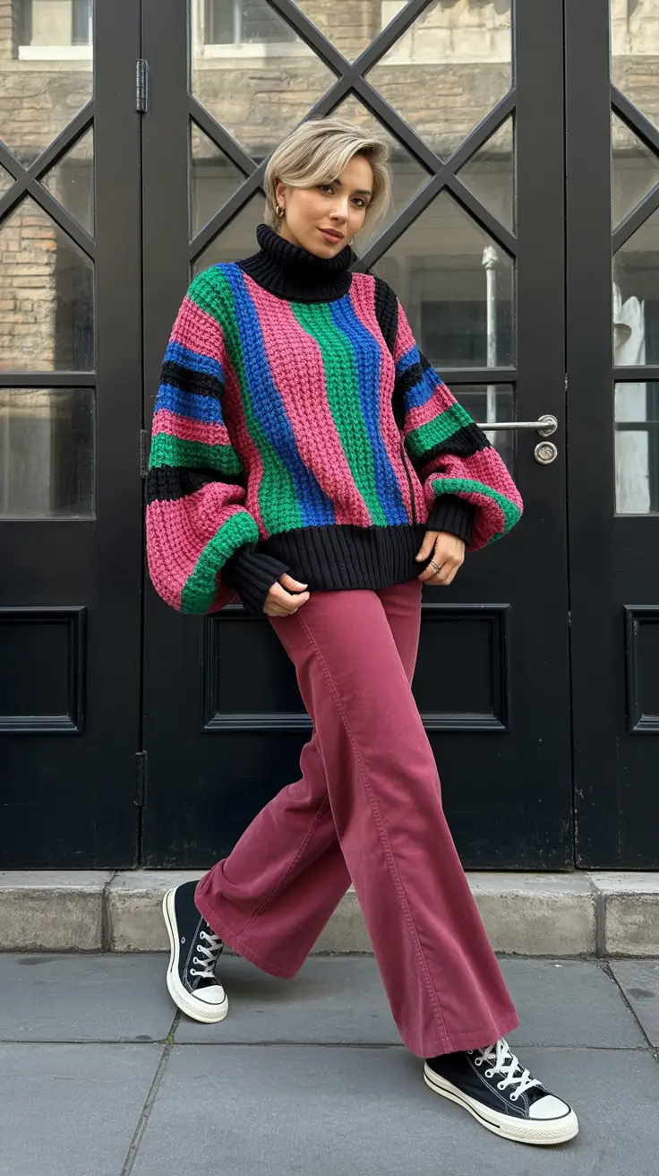 sweater outfits 2026 Bold Knits, Balanced Energy