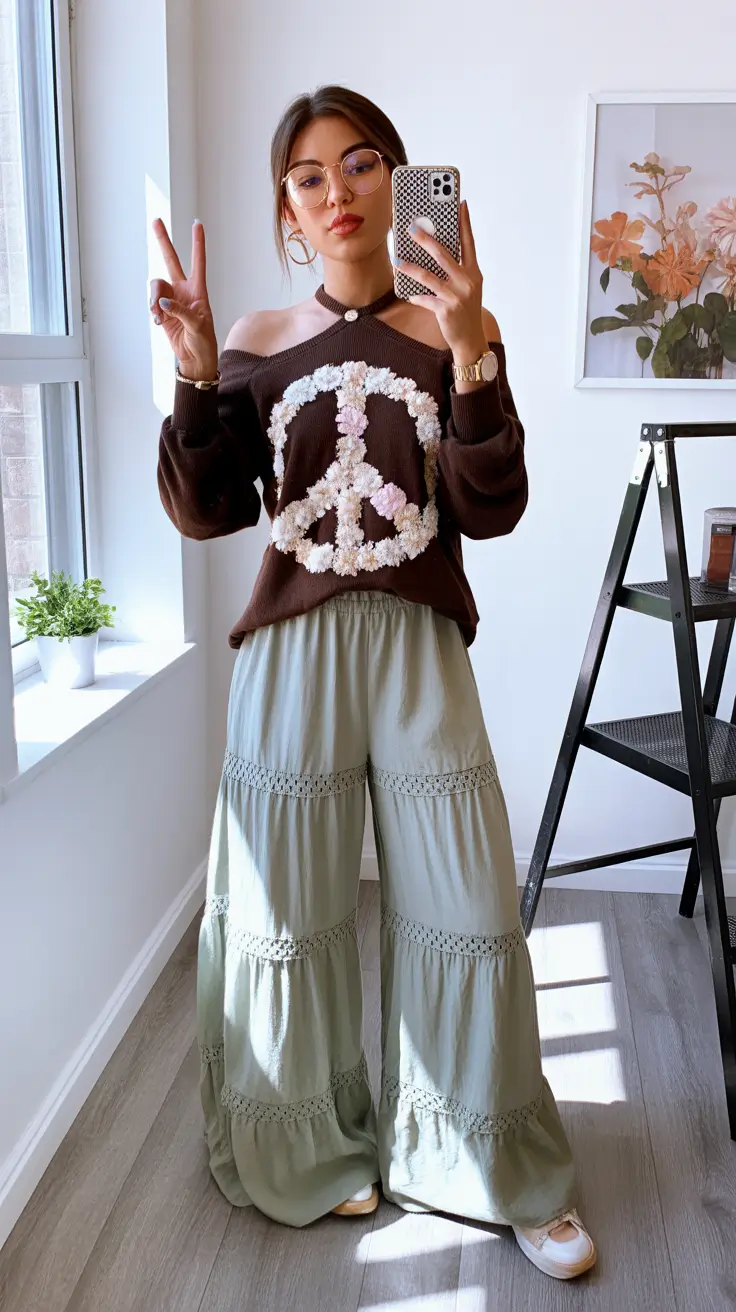 cute outfits 2026 retro boho spirit