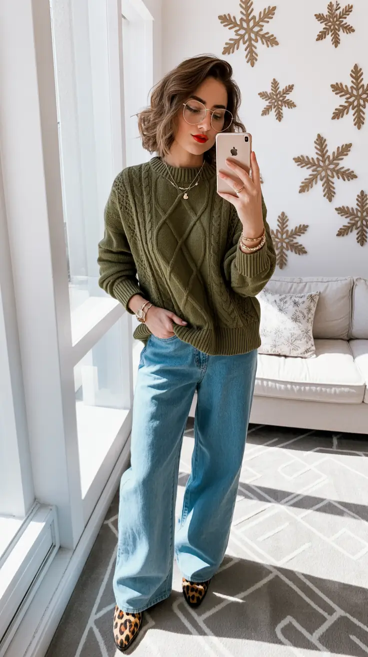 cute outfits 2026 soft green layers