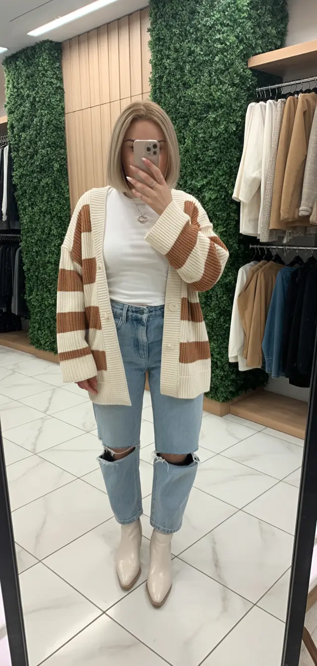 cute outfits 2026 striped comfort zone