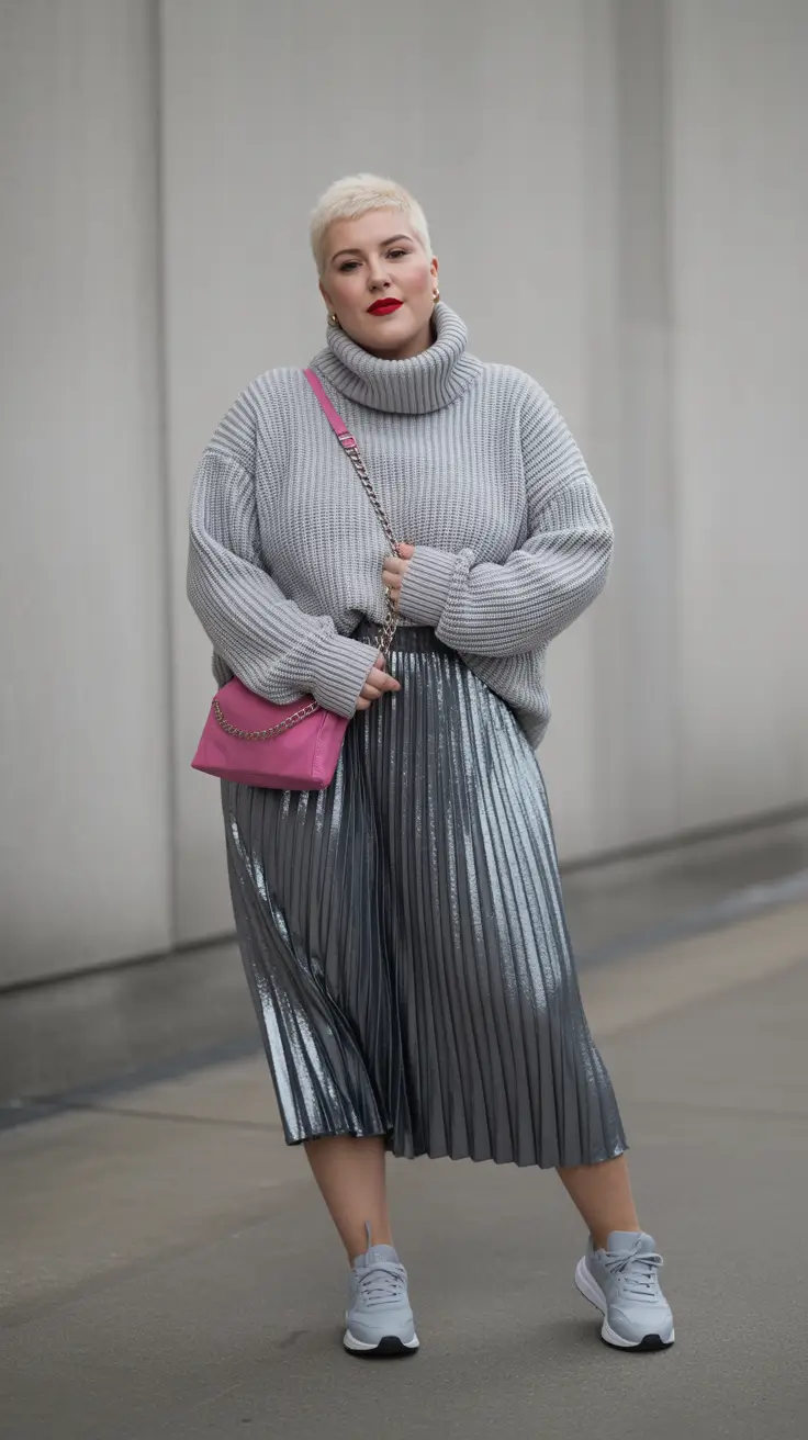 plus size outfits Metallic Spark with Soft Edges