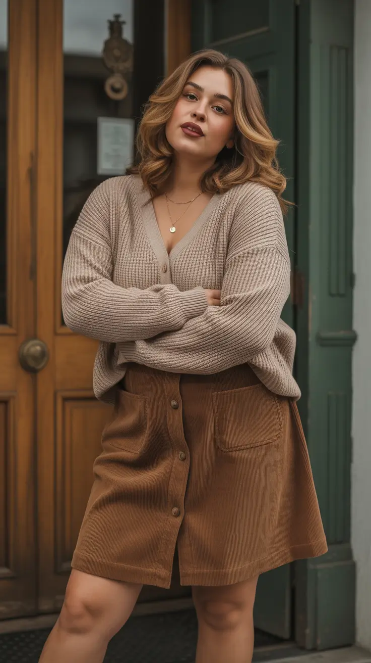 plus size outfits Corduroy Chic Revival