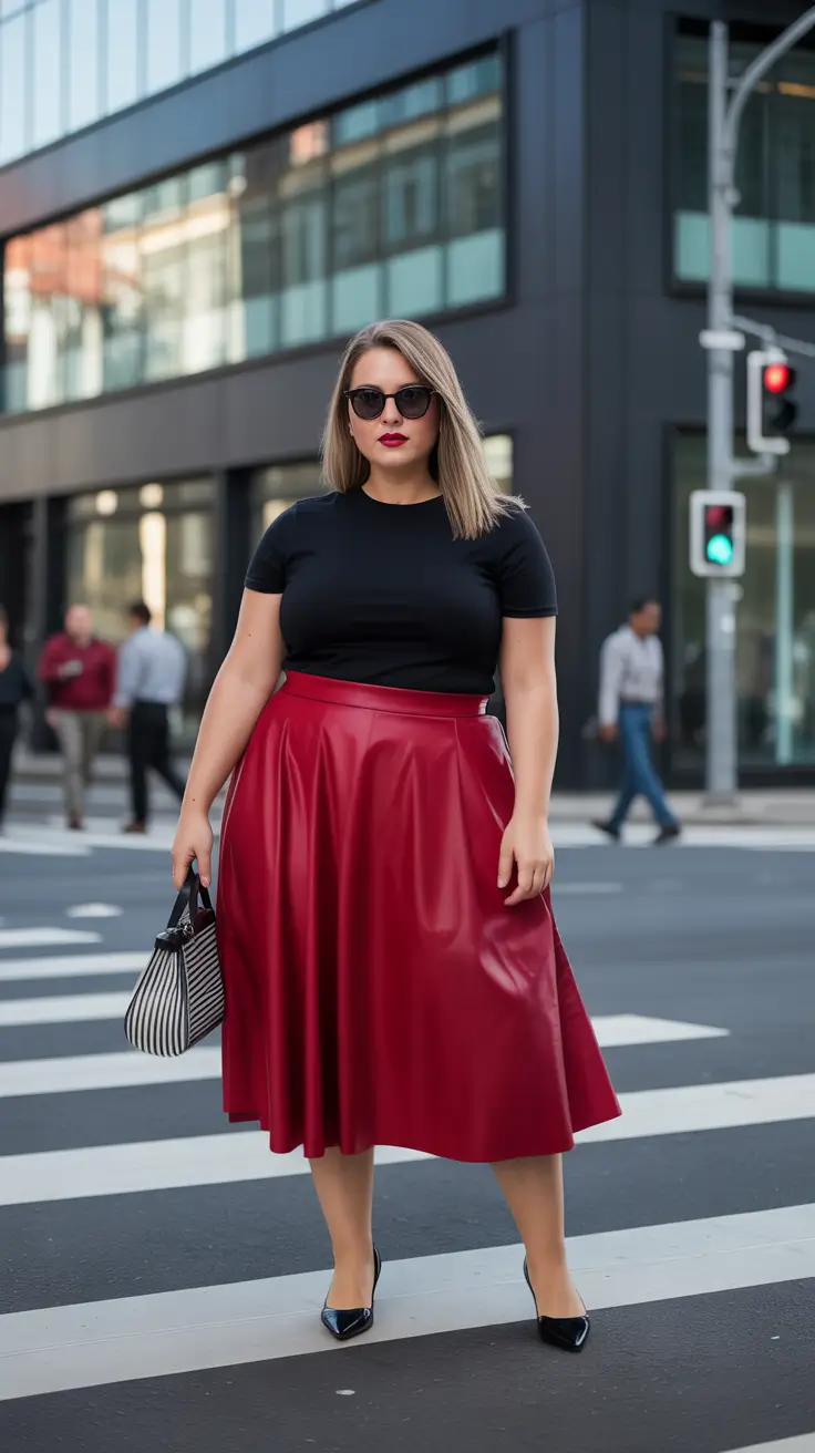 plus size outfits Bold Leather Redefined