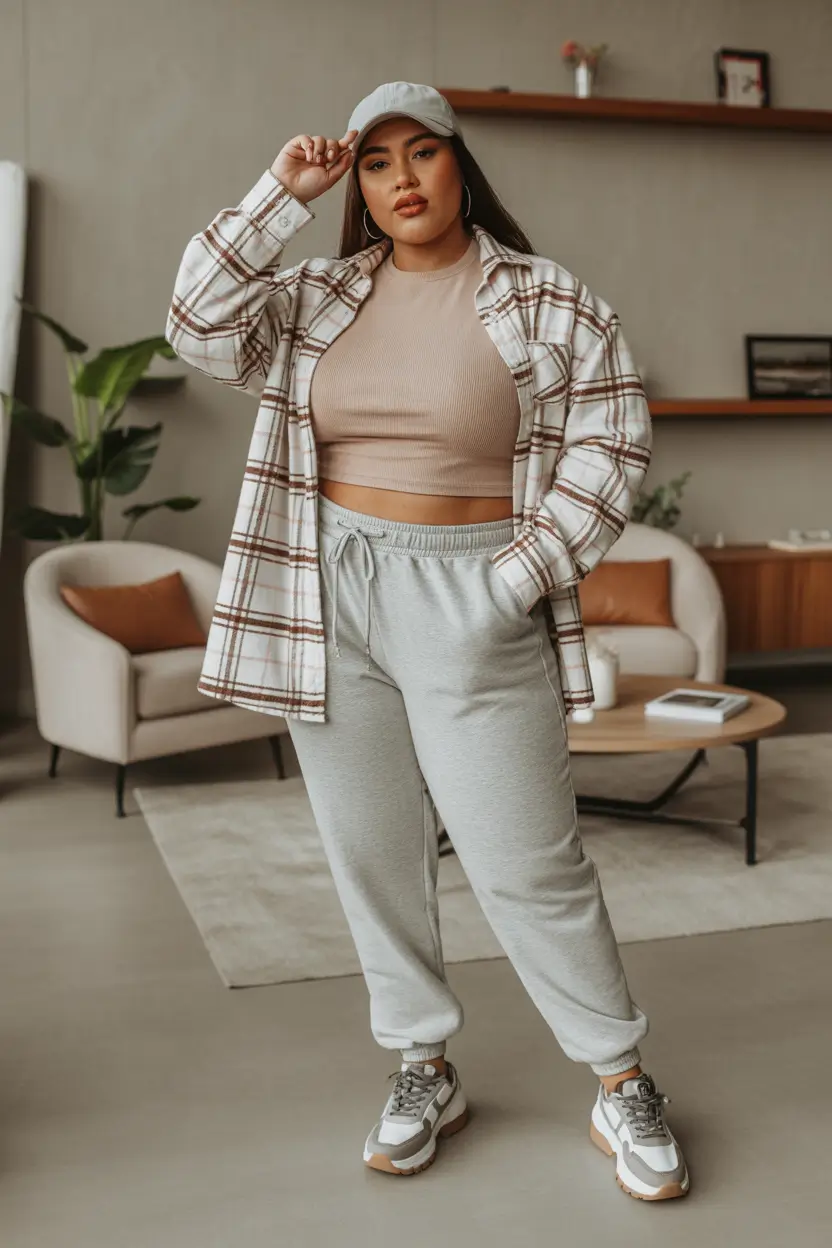 plus size outfits Sporty Luxe Minimalism