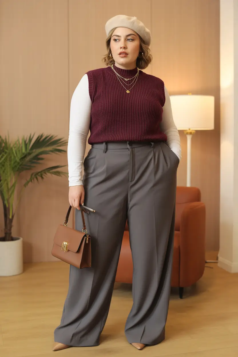 plus size outfits Parisian Touch with a Twist