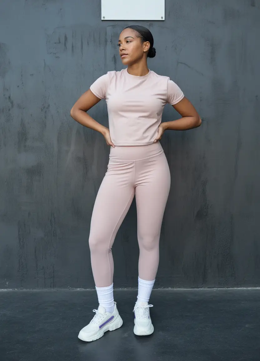 cute workout outfits for women 2026 soft power neutrals